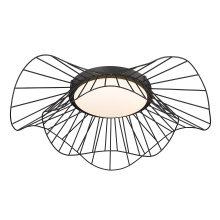 Golden 9136-FM24 NB-OP - Golden Lighting Elena Integrated LED Flush Mount in Natural Black